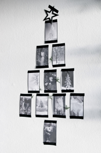 printed christmas tree wall